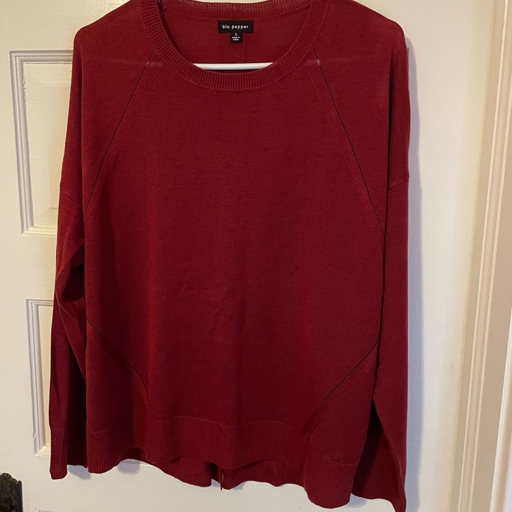 Blu Pepper Red Crewneck Sweater